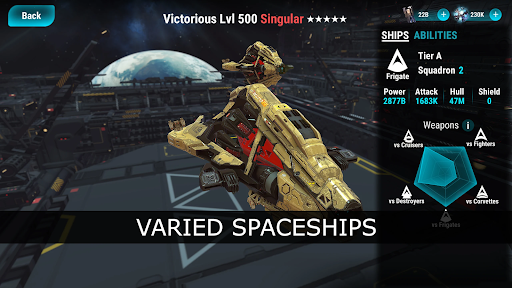 Kosmiczna walka w Stellar Wind Idle